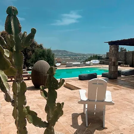 Dreamy Boho 5bed With Pool And Ocean View * Mykonos Town