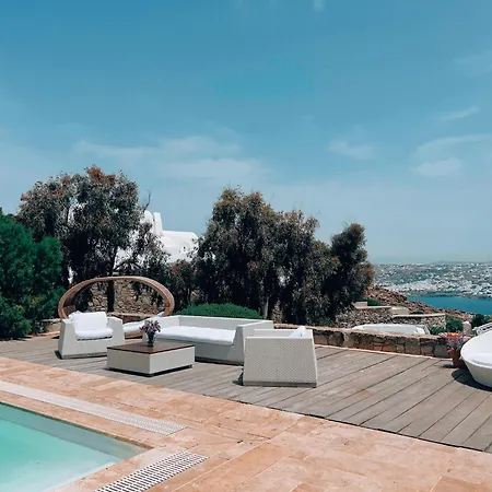 Dreamy Boho 5bed With Pool And Ocean View Mykonos Town