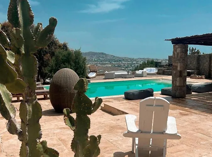 Dreamy Boho 5bed With Pool And Ocean View * Mykonos Town